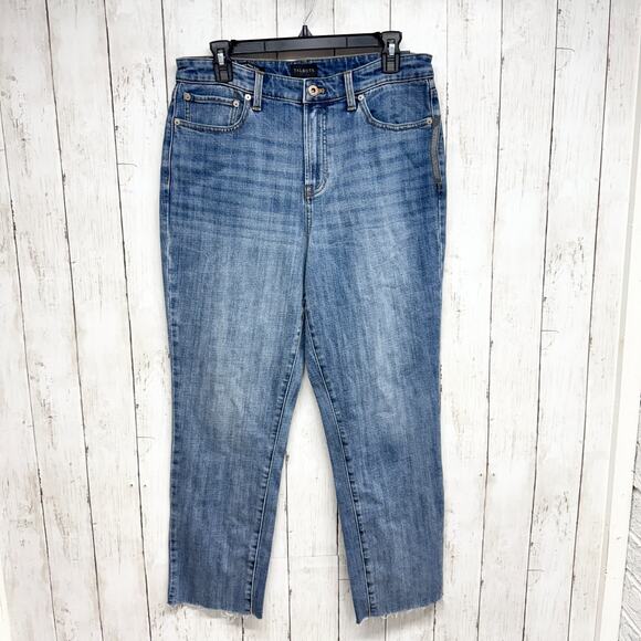 Talbots Pants - Talbots Pants Women 10 High Waist Straight Leg Modern Ankle Length Denim Jeans